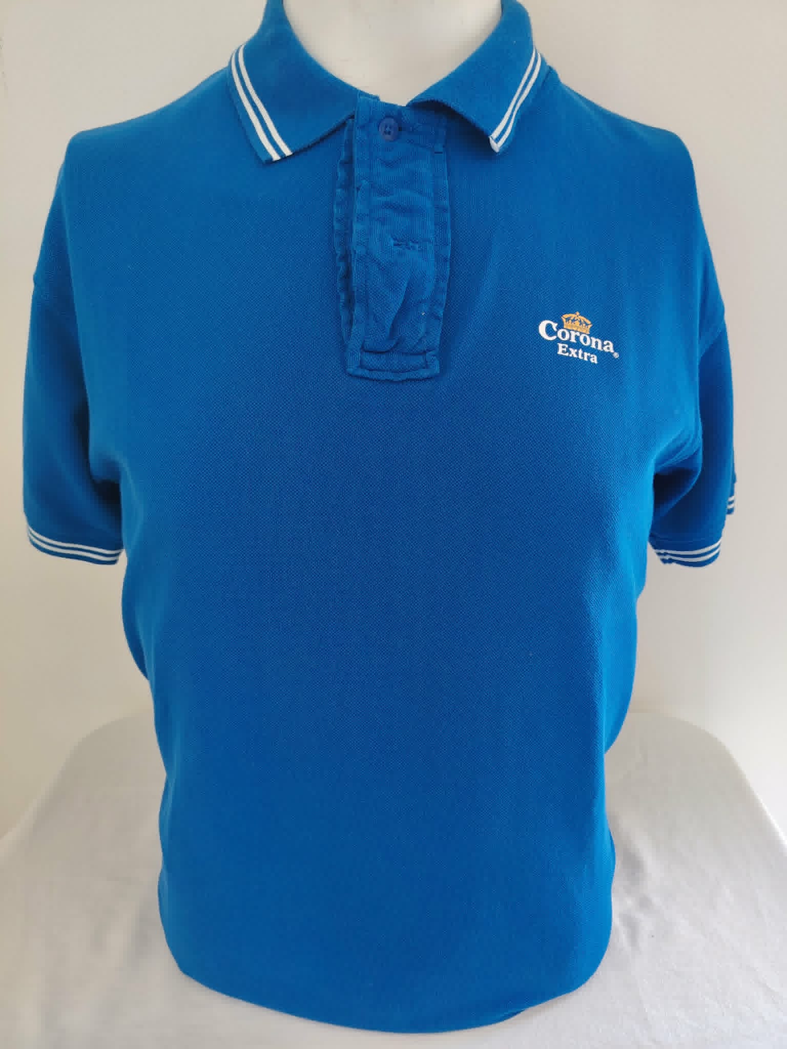 Polo Bleu Manches Courtes "Corona" 38-40/M