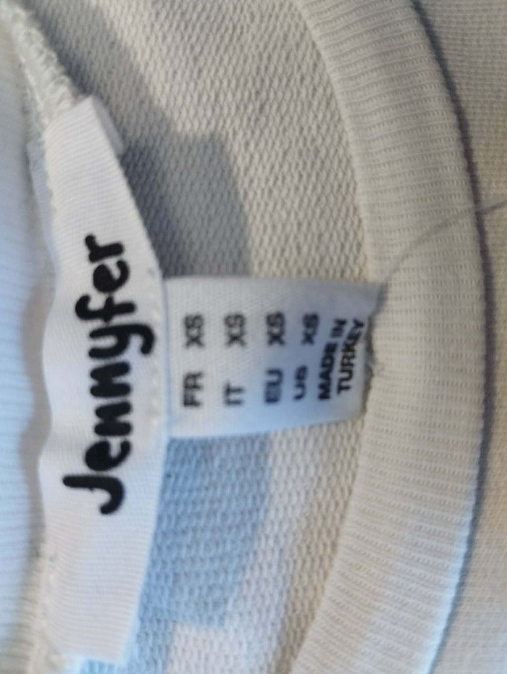 Sweat Blanc "Jennyfer" Taille 34/XS
