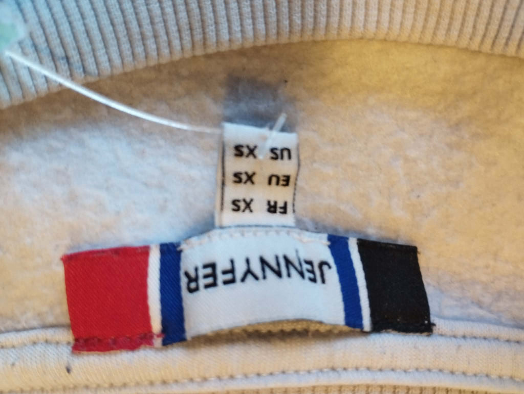 Sweat Blanc "Jennyfer" Taille 34/XS