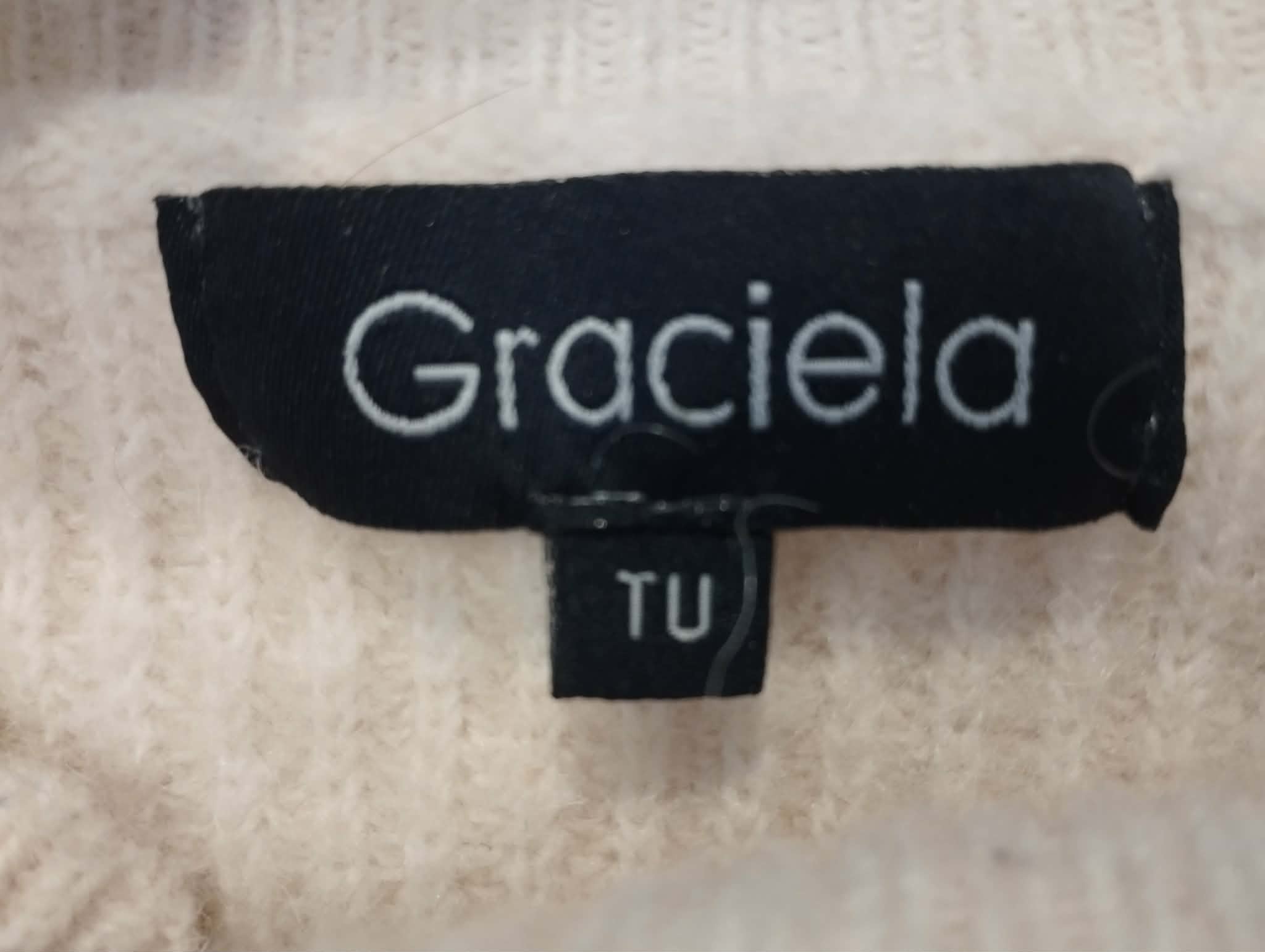 Pull Blanc Rayé Vert  "Graciela" Taille Unique