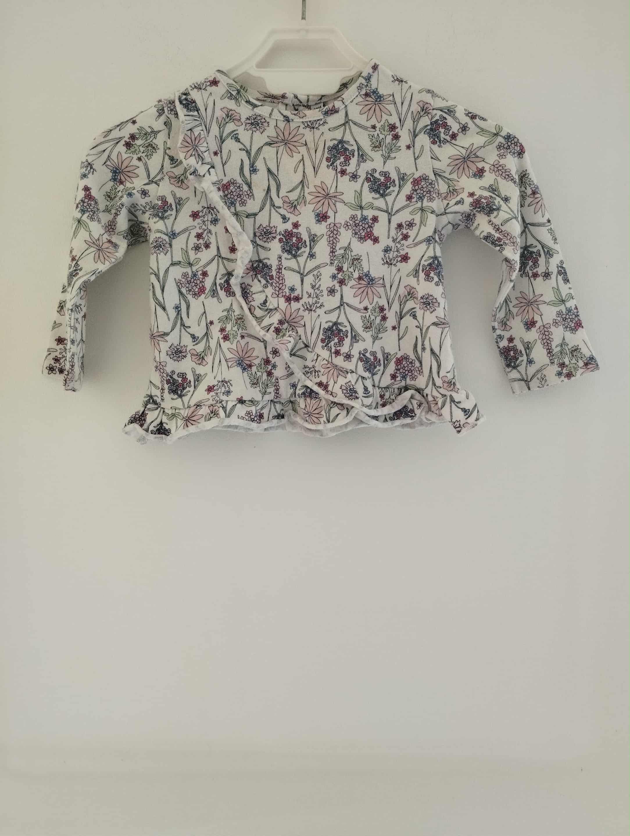 Tee-Shirt Fleuri Manches Longues 12 Mois